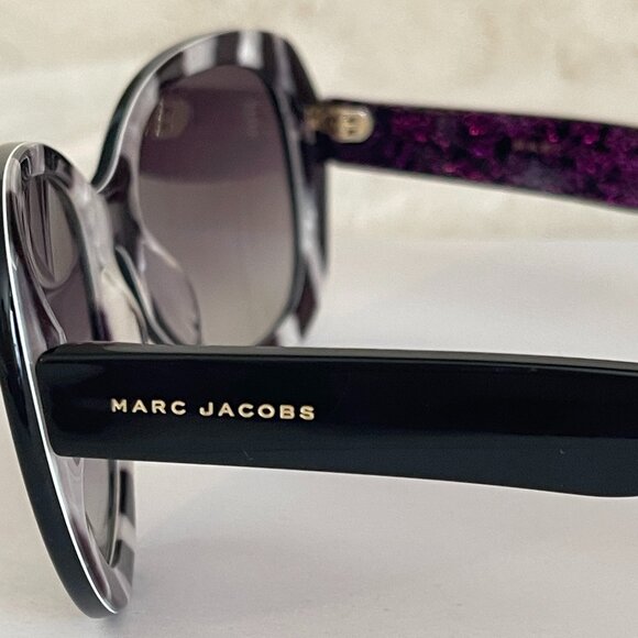 Marc Jacobs MARC 261S Womens Plastic Sunglass 2HQ Black White Havana 56-18 145 - Picture 7 of 12